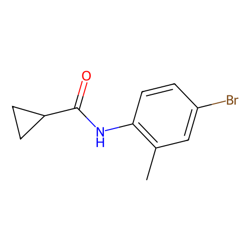 N-(4-bromo-2-methylphenyl)cyclopropanecarboxamide structure