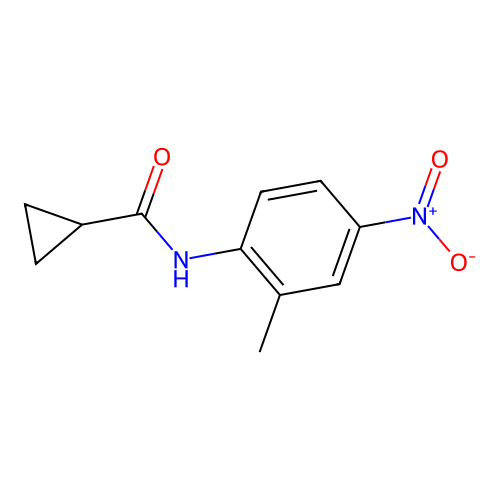 N-(2-methyl-4-nitrophenyl)cyclopropanecarboxamide structure