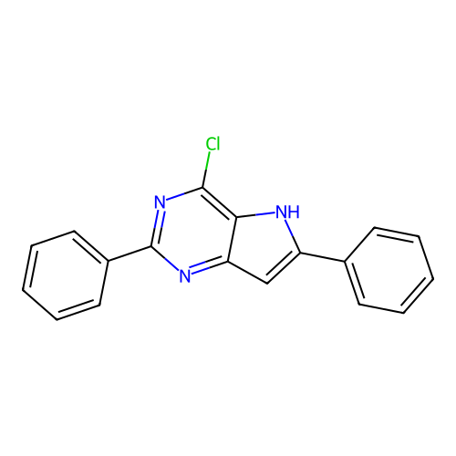 4-chloro-2,6-diphenyl-5H-pyrrolo[3,2-d]pyrimidine structure