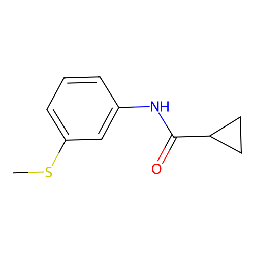 N-(3-methylsulfanylphenyl)cyclopropanecarboxamide structure