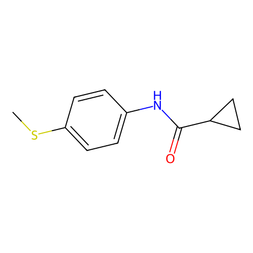 N-(4-methylsulfanylphenyl)cyclopropanecarboxamide structure
