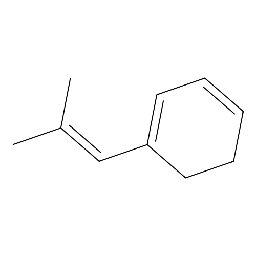 (2-Methylprop-1-enyl)-cyclohexa-1,3-diene structure
