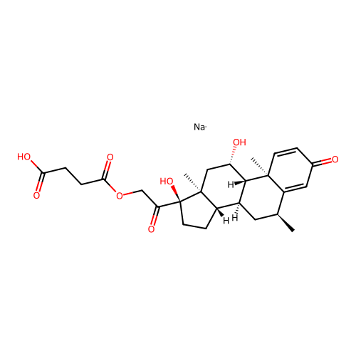 6alpha-Methylprednisolone 21-hemisuccinate sodium salt structure