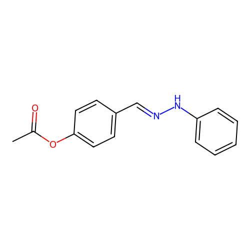 4-[(1E)-(2-Phenylhydrazin-1-ylidene)methyl]phenyl acetate structure