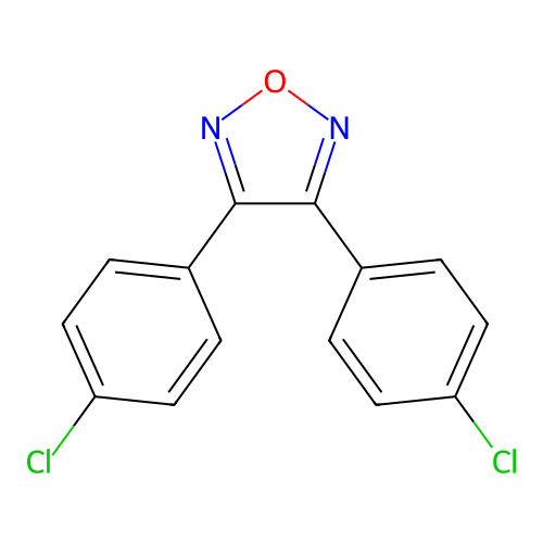 3,4-Bis(4-chlorophenyl)-1,2,5-oxadiazole structure