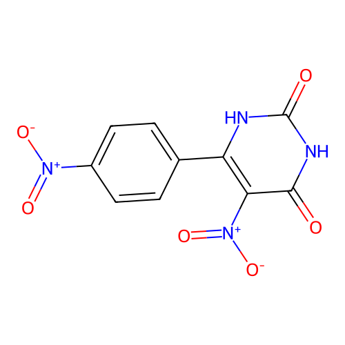 5-Nitro-6-{4-nitrophenyl}-2,4-pyrimidinediol structure