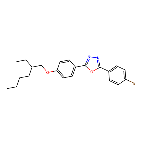 2-(4-Bromophenyl)-5-[4-(2-ethylhexoxy)phenyl]-1,3,4-oxadiazole structure