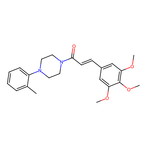 Piperazine, 1-(o-tolyl)-4-(3,4,5-trimethoxycinnamoyl)- structure