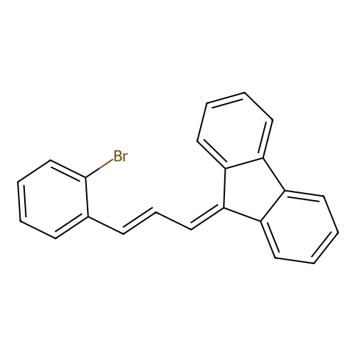 9-[(E)-3-(2-bromophenyl)prop-2-enylidene]fluorene structure