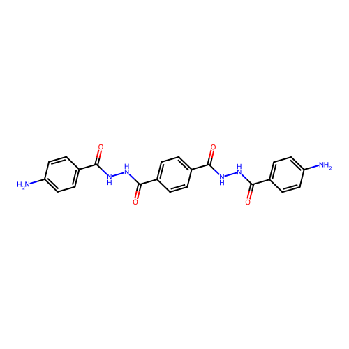 N'~1~,N'~4~-bis[(4-aminophenyl)carbonyl]benzene-1,4-dicarbohydrazide structure