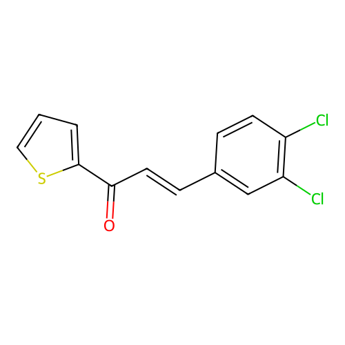 3-(3,4-Dichlorophenyl)-1-(2-thienyl)-2-propen-1-one structure