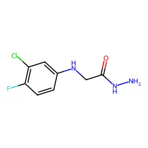 2-(3-Chloro-4-fluoroanilino)acetohydrazide structure