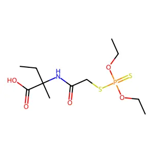 Isovaline, N-(((diethoxyphosphinothioyl)thio)acetyl)- structure