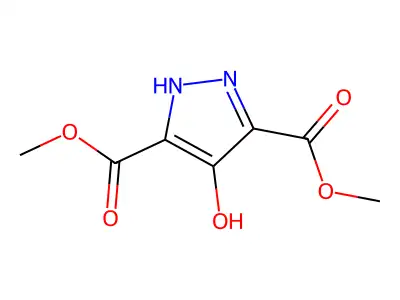 dimethyl 4-hydroxy-1H-pyrazole-3,5-dicarboxylate structure