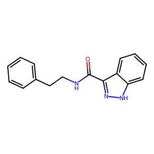 N-(2-phenylethyl)-1H-indazole-3-carboxamide structure