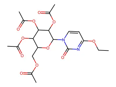 [3,4,5-Triacetyloxy-6-(4-ethoxy-2-oxopyrimidin-1-yl)oxan-2-yl]methyl acetate structure