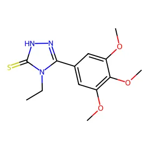 4-ethyl-5-(3,4,5-trimethoxyphenyl)-4H-1,2,4-triazole-3-thiol structure