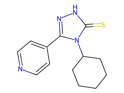4-Cyclohexyl-5-pyridin-4-yl-4H-[1,2,4]triazole-3-thiol structure