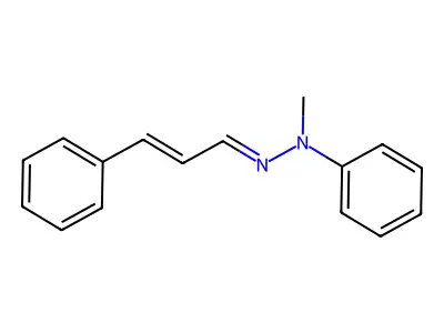 Cinnamaldehyde 1-methyl-1-phenylhydrazone structure