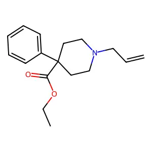 Ethyl 4-phenyl-1-(2-propen-1-yl)-4-piperidinecarboxylate structure