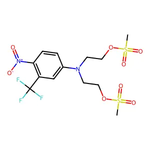 (E)-5-(3,4,5-trimethoxybenzylidene)imidazolidine-2,4-dione structure