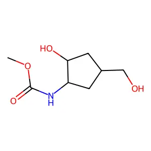methyl N-[2-hydroxy-4-(hydroxymethyl)cyclopentyl]carbamate structure