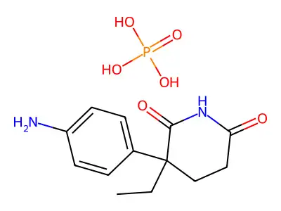 3-(4-氨基苯基)-3-乙基哌啶-2,6-二酮磷酸盐 structure