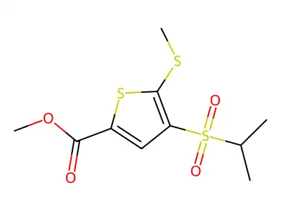 Methyl 4-[(1-methylethyl)sulfonyl]-5-(methylthio)-2-thiophenecarboxylate structure