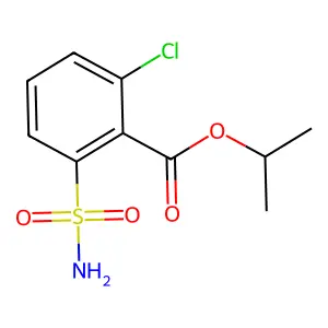 Benzoic acid, 2-chloro-6-sulfamoyl-, isopropyl ester structure