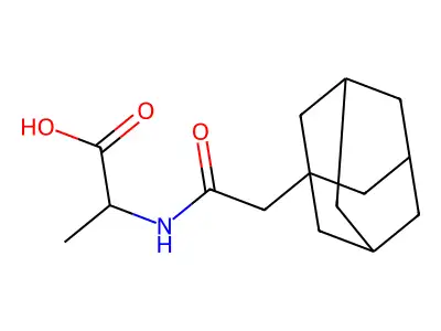 2-[(1-Adamantylacetyl)amino]propanoic acid structure