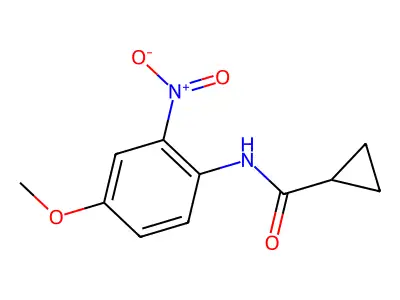 4'-Methoxy-2'-nitro-1-cyclopropanecarboxanilide structure