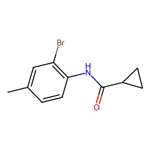 N-(2-bromo-4-methylphenyl)cyclopropanecarboxamide structure
