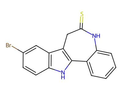 9-bromo-7,12-dihydrobenzo[2,3]azepino[4,5-b]indole-6(5H)-thione structure