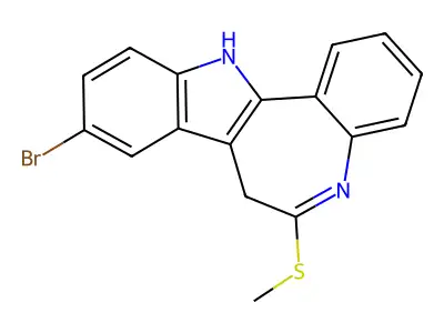 9-Bromo-7,12-dihydro-6-(methylthio)indolo[3,2-d][1]benzazepine structure