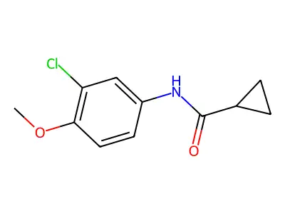 N-(3-chloro-4-methoxyphenyl)cyclopropanecarboxamide structure