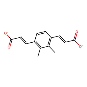 Methyl 3-[4-(3-methoxy-3-oxoprop-1-enyl)phenyl]prop-2-enoate structure
