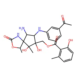Pactamycate structure