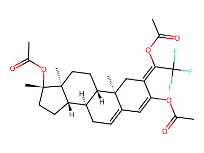 [(2E,8R,9S,10R,13S,14S,17S)-17-acetyloxy-2-(1-acetyloxy-2,2, structure