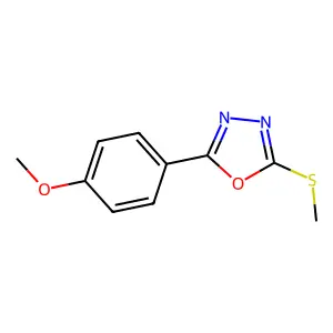 2-(4-Methoxyphenyl)-5-(methylsulfanyl)-1,3,4-oxadiazole structure