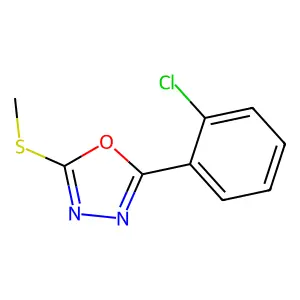 2-(2-Chlorophenyl)-5-(methylsulfanyl)-1,3,4-oxadiazole structure