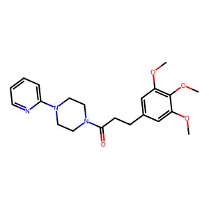 Piperazine, 1-(2-pyridyl)-4-(3,4,5-trimethoxyhydrocinnamoyl)- structure