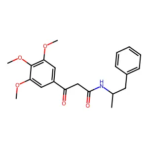 3-Oxo-N-(1-phenylpropan-2-yl)-3-(3,4,5-trimethoxyphenyl)propanimidic acid structure