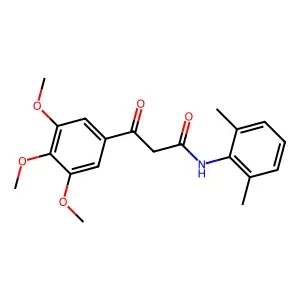 2',6'-Acetoxylidide, 2-(3,4,5-trimethoxybenzoyl)- structure