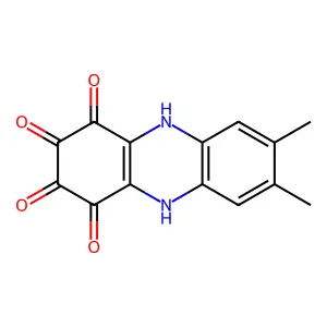 1,4-Phenazinedione, 2,3-dihydroxy-7,8-dimethyl- structure