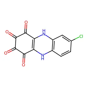 7-Chloro-2,3-dihydroxy-1,4-phenazinedione structure