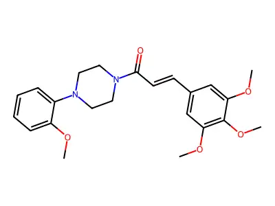 Piperazine, 1-(o-methoxyphenyl)-4-(3,4,5-trimethoxycinnamoyl)- structure