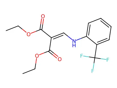 Diethyl 2-[[2-(trifluoromethyl)anilino]methylidene]propanedioate structure