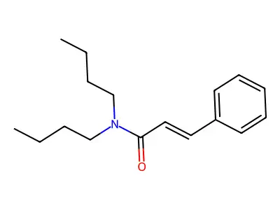N,N-dibutyl-3-phenylprop-2-enamide structure