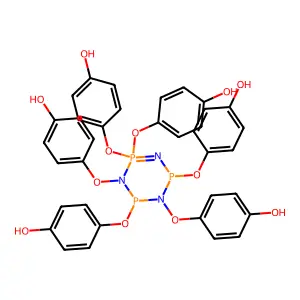 Hexa(p-hydroxyphenoxy)cyclotriphosphazene structure