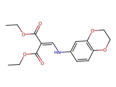 Diethyl 2-[(2,3-dihydro-1,4-benzodioxin-6-ylamino)methylidene]propanedioate structure